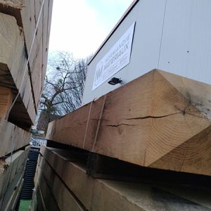 Poteau en chêne carré pointe de diamant