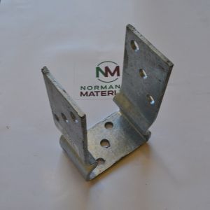 Pied de poteau galva en U 91mm