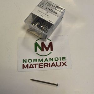 Pointe tête arrondie Inox A2 3,1×65