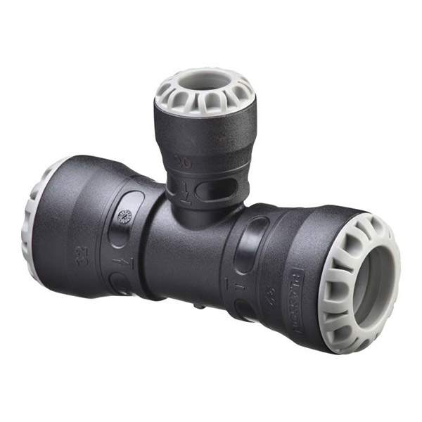 Té réduit encliquetable automatique Plasson serie 1