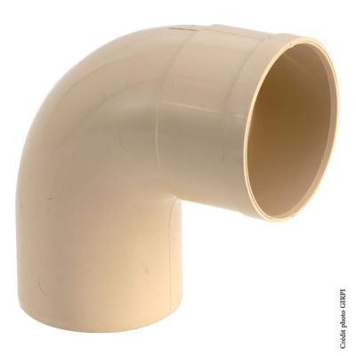 Coude PVC pour descente de gouttière sable