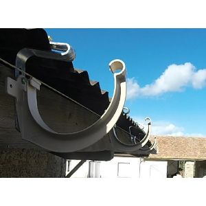 Crochet gouttière sable et étrier galva