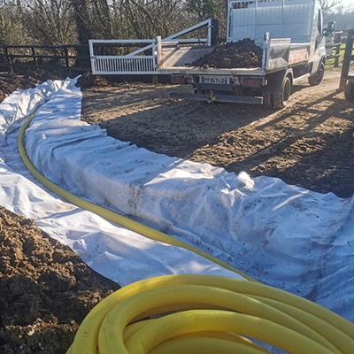 Géotextile et film sous dallage